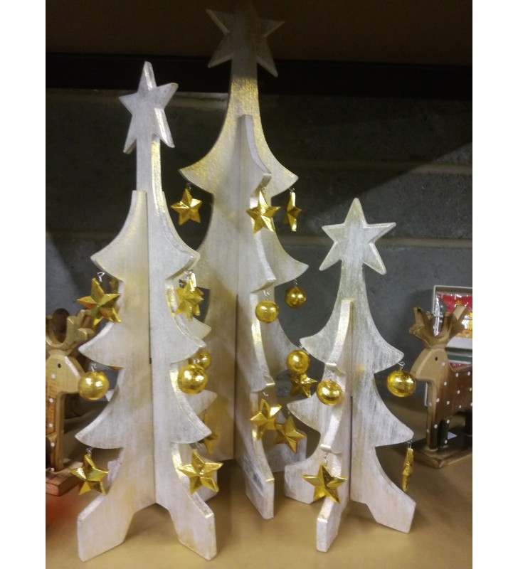 Stunning Ethically Sourced Set of Three Tall Minimalist Xmas Trees.