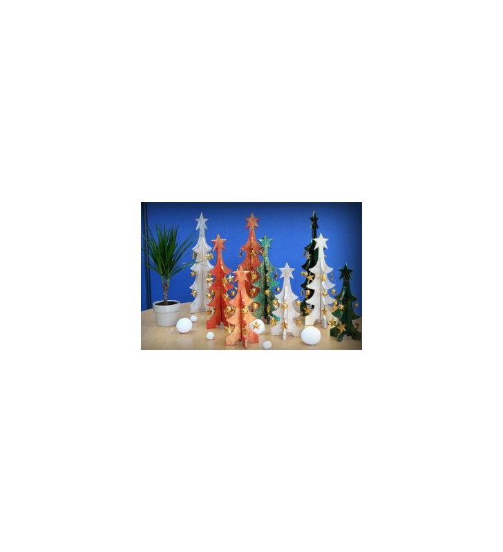 Stunning Ethically Sourced Set of Three Tall Minimalist Xmas Trees.
